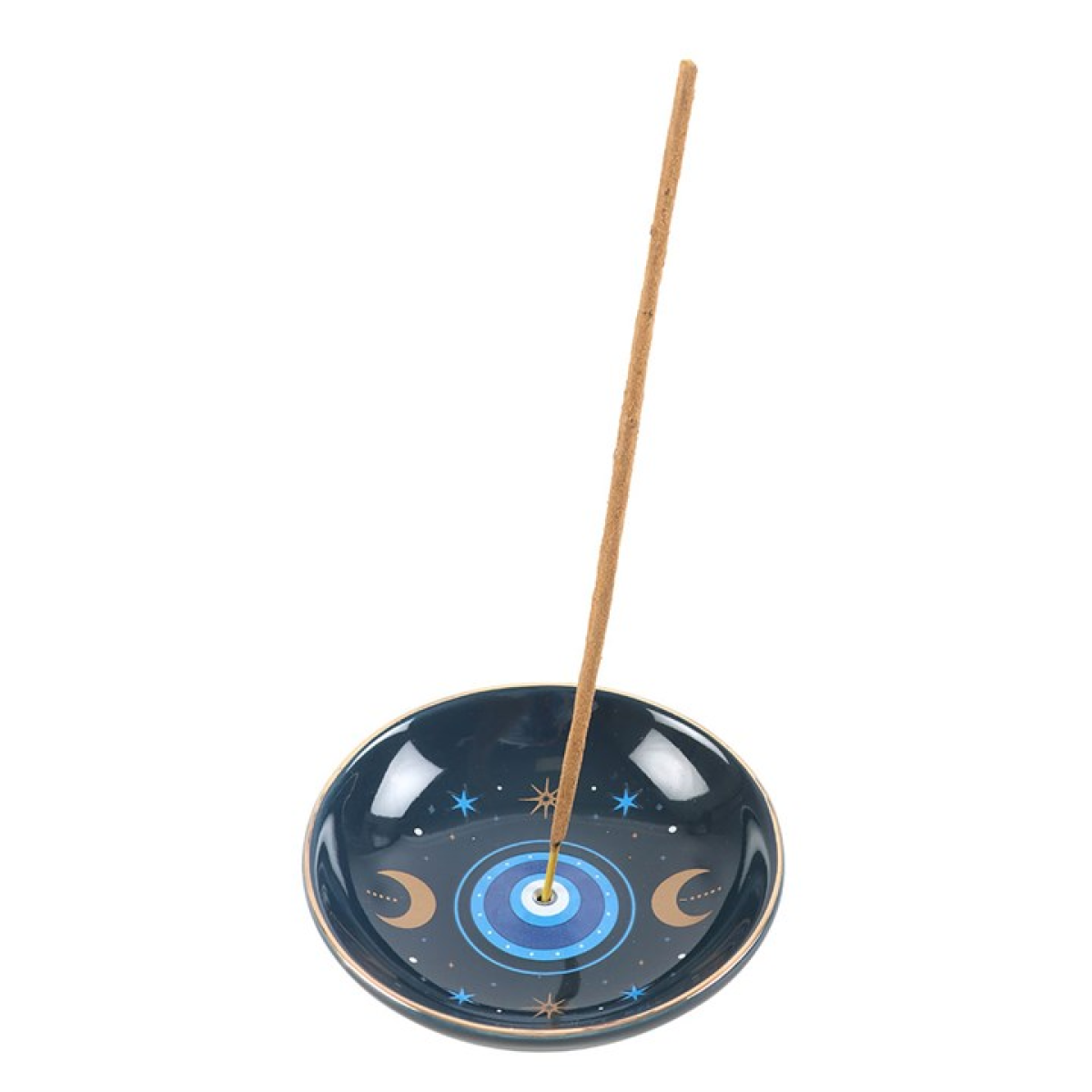 All-Seeing Eye Incense Dish — Dark Blue (Sticks & Trinkets)