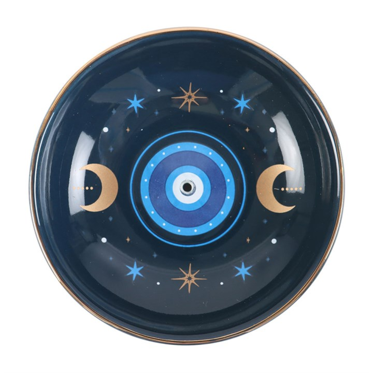 All-Seeing Eye Incense Dish — Dark Blue (Sticks & Trinkets)