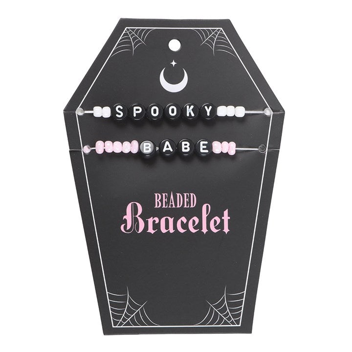 “Spooky Babe” Beaded Bracelet Set — Cute, Crypt & Chic