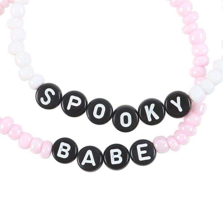“Spooky Babe” Beaded Bracelet Set — Cute, Crypt & Chic