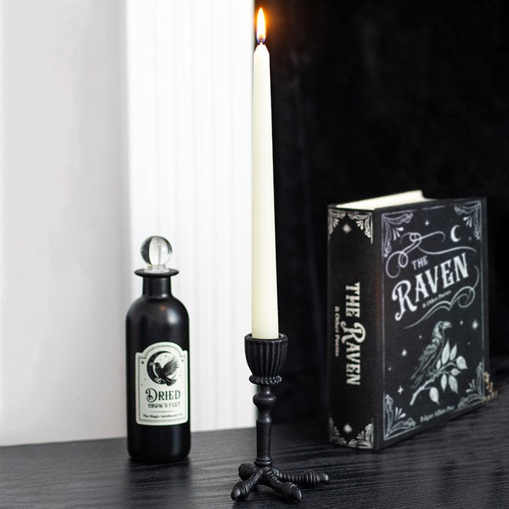 Raven Claw Candle Holder — Gothic Drama