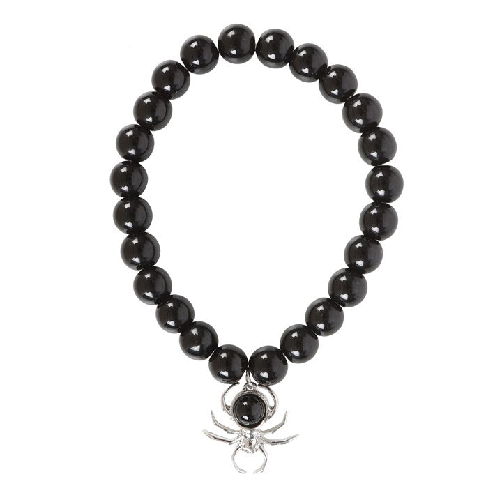 Obsidian Spider Bracelet — Subtle Web of Midnight