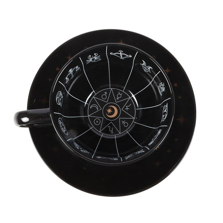 Celestial Zodiac Tasseography Teacup & Saucer (500ml)