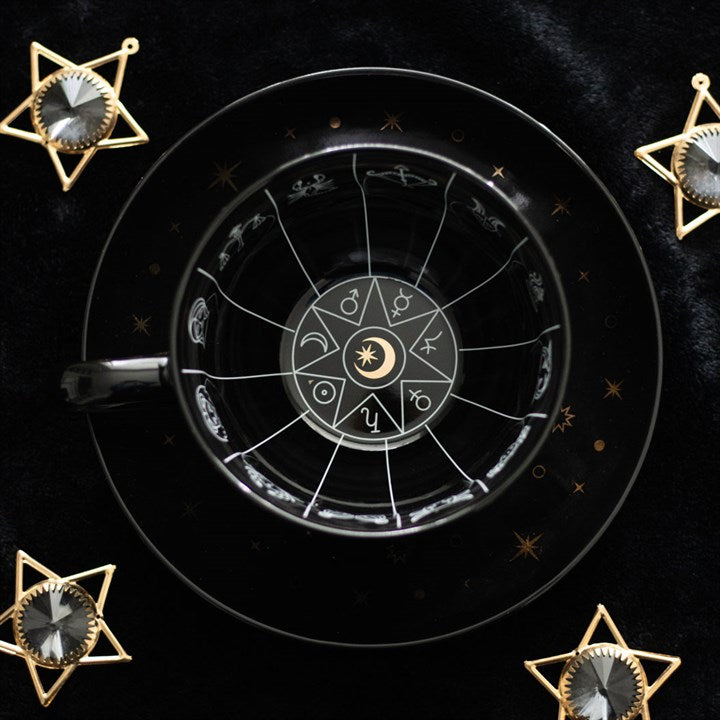 Celestial Zodiac Tasseography Teacup & Saucer (500ml)