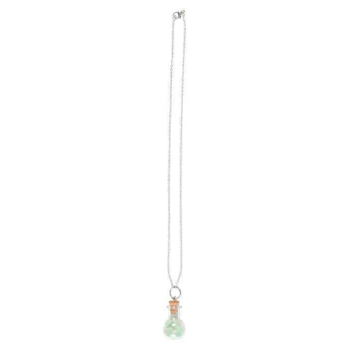 Luck Green Aventurine Crystal Chip Potion Bottle Necklace