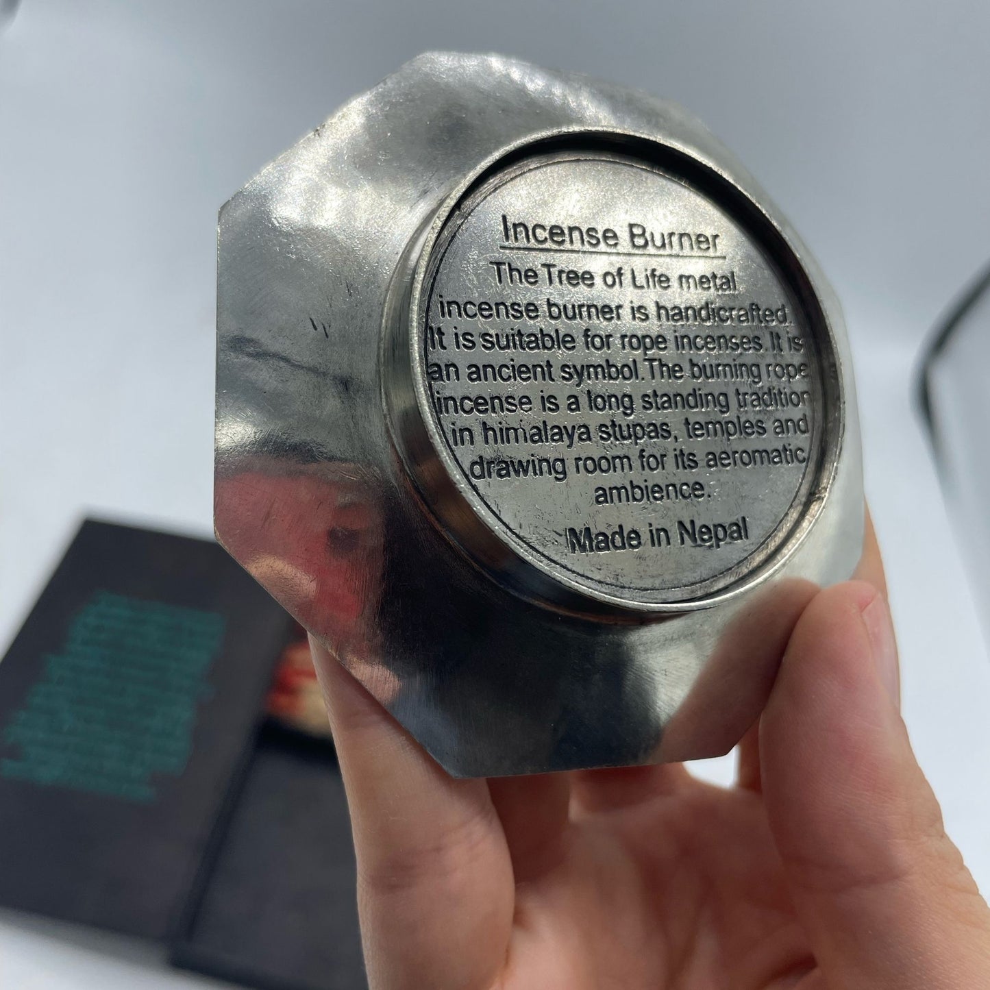 Rope Incense & Silver-Plated Holder Set — Tree of Life