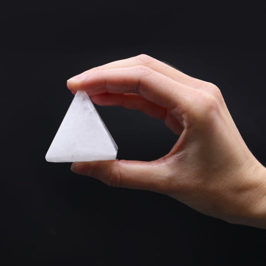 Selenite Pyramid (5 cm) — Lunar Focus