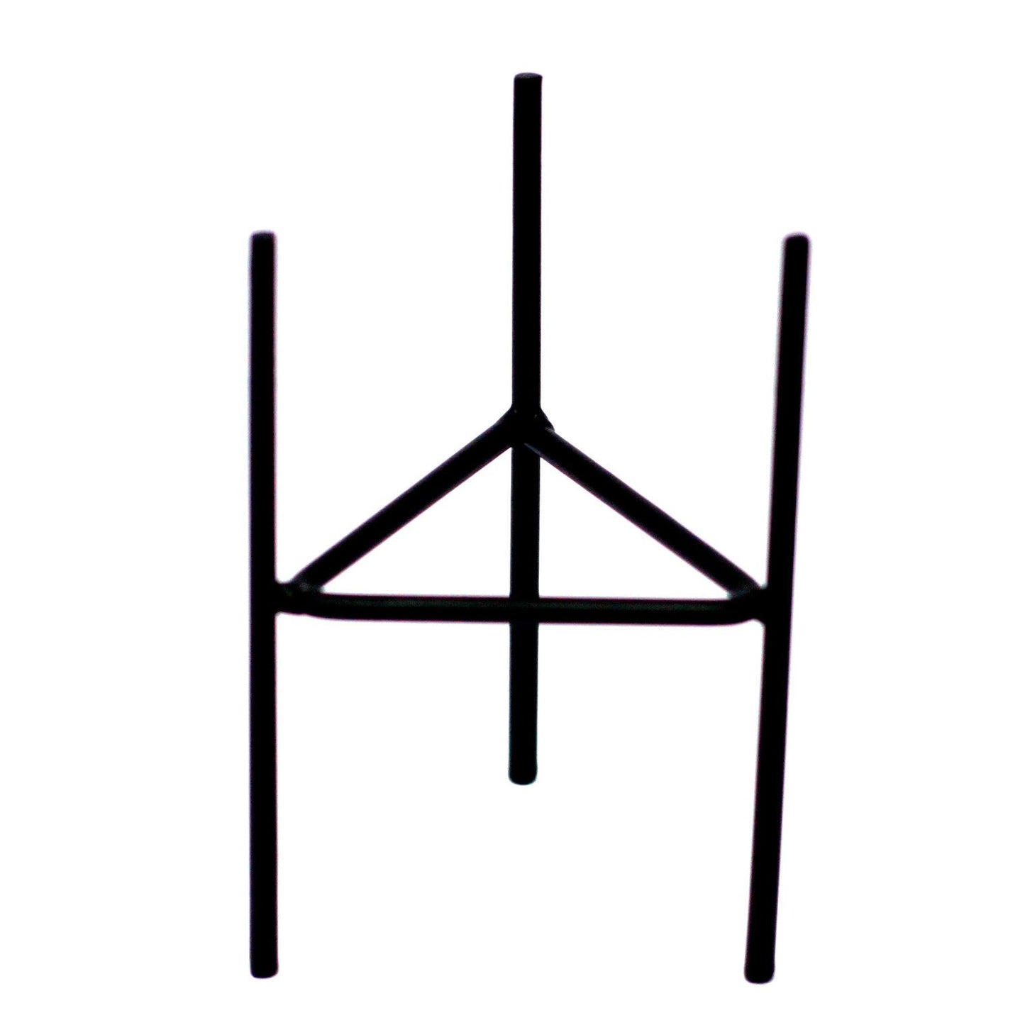 Black metal stand on a white background