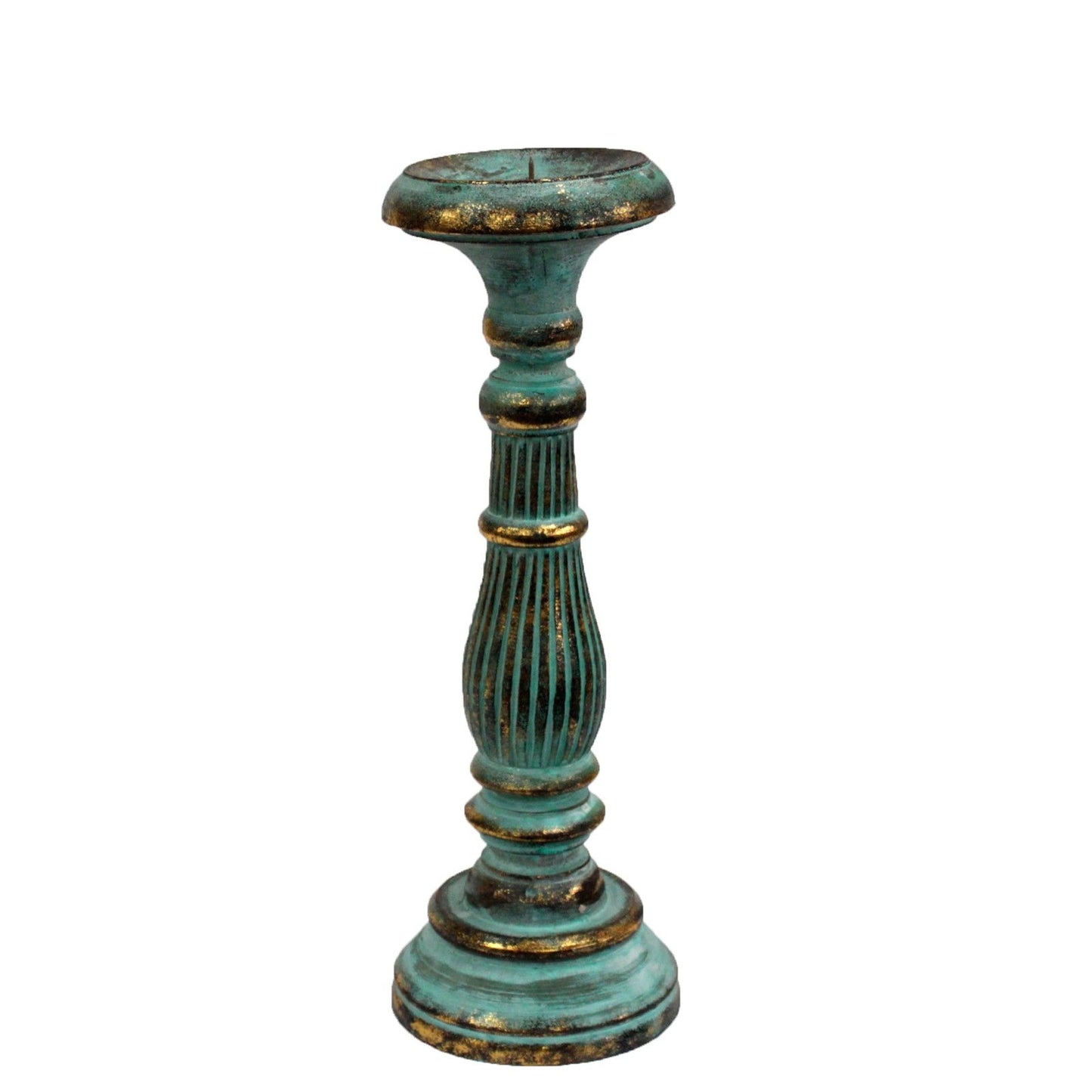 Medium Candle Stand — Turquoise Gold