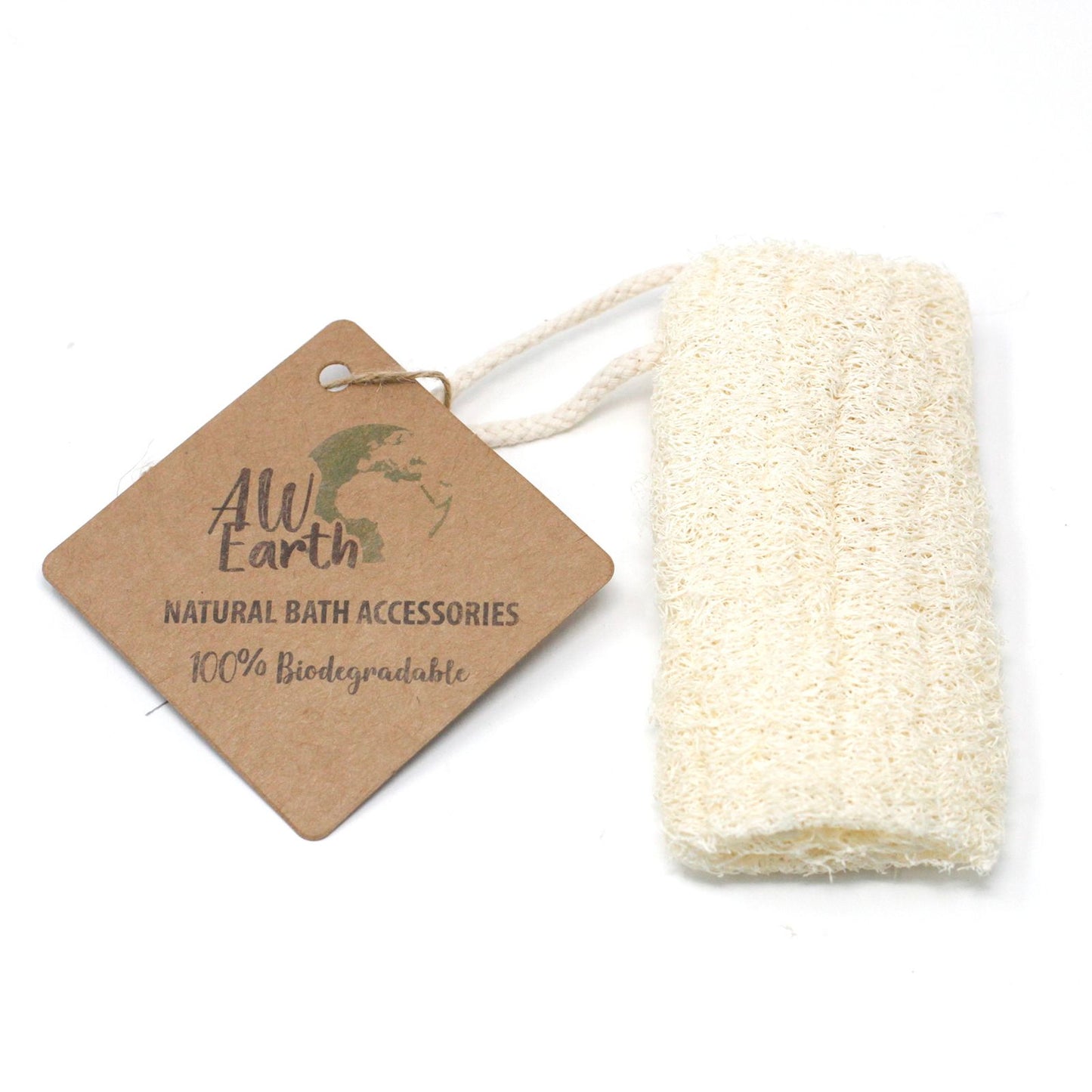 Natural Loofah Scrub on Rope — 5" / 12.7 cm