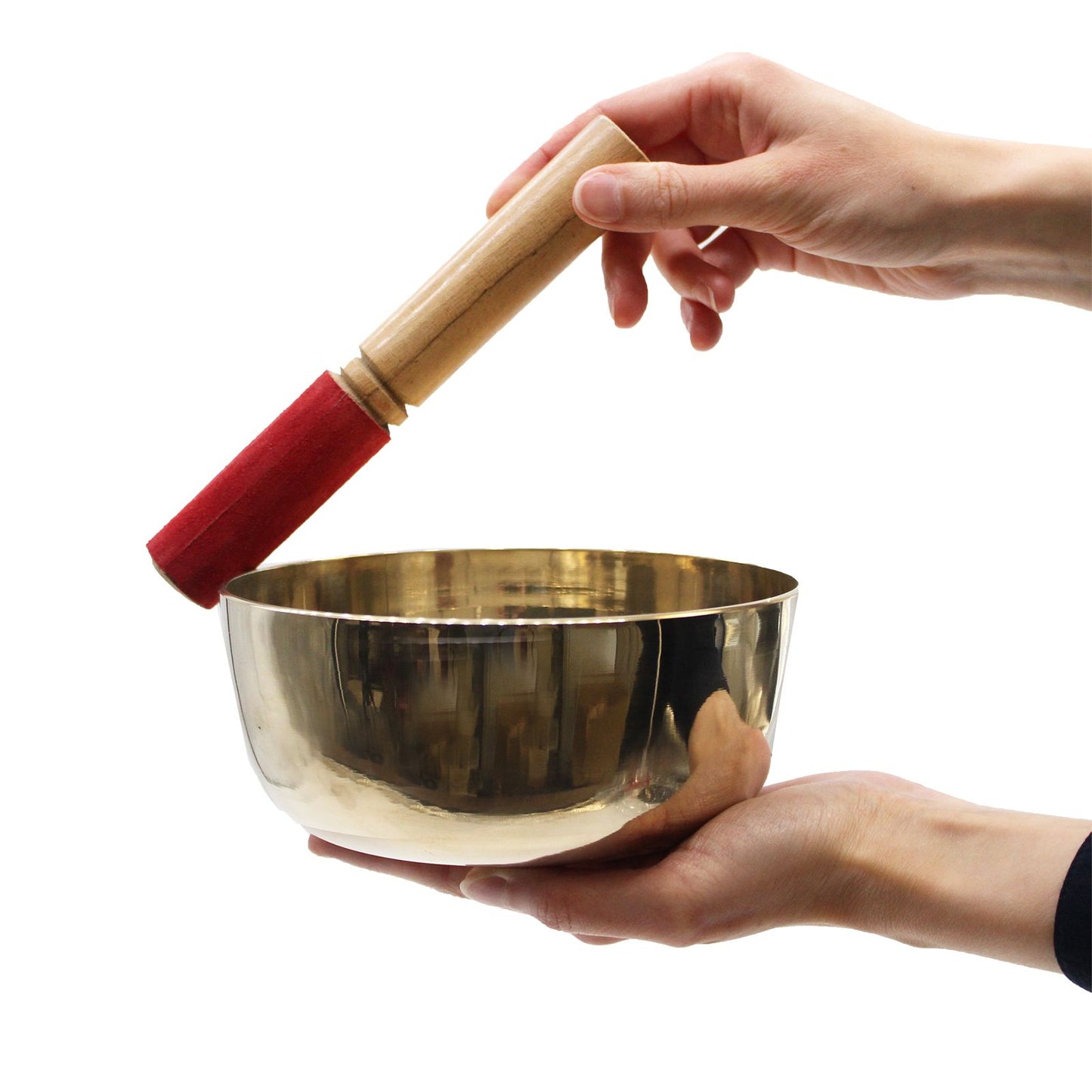 Wooden Singing Bowl Stick with Velvet — 19 cm
