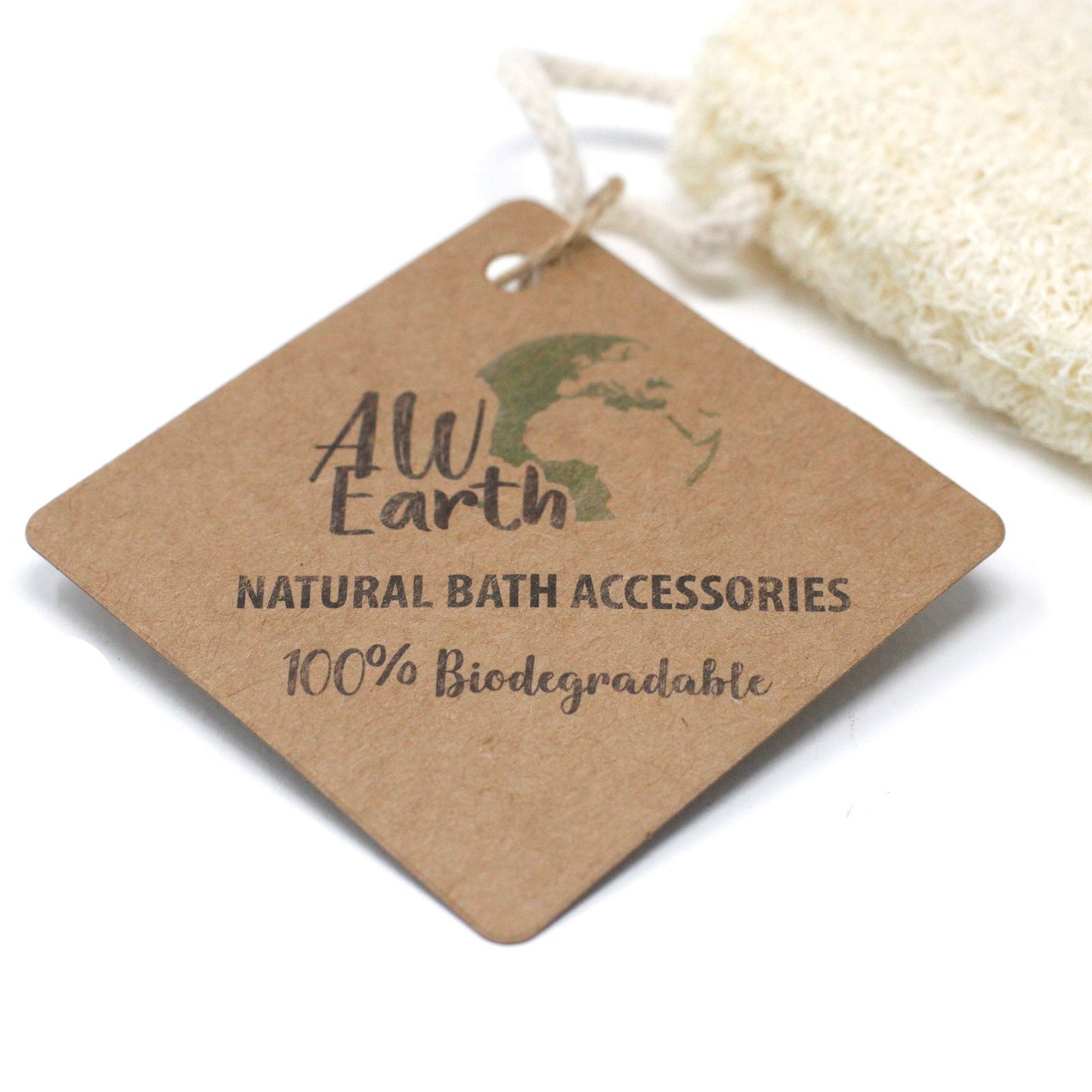 Natural Loofah Scrub on Rope — 5" / 12.7 cm
