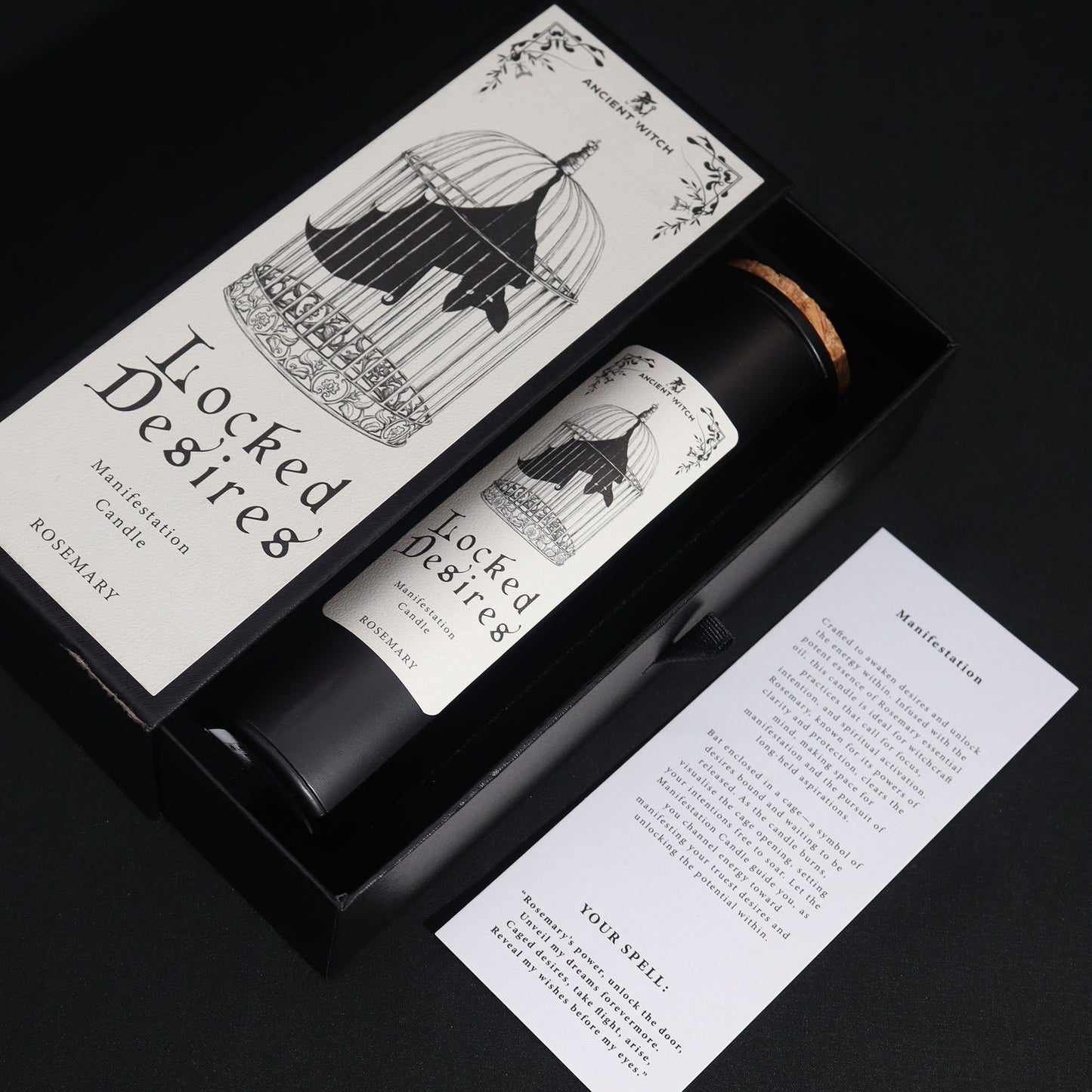 Ancient Witch “Locked Desires” Manifestation Candle — Rosemary