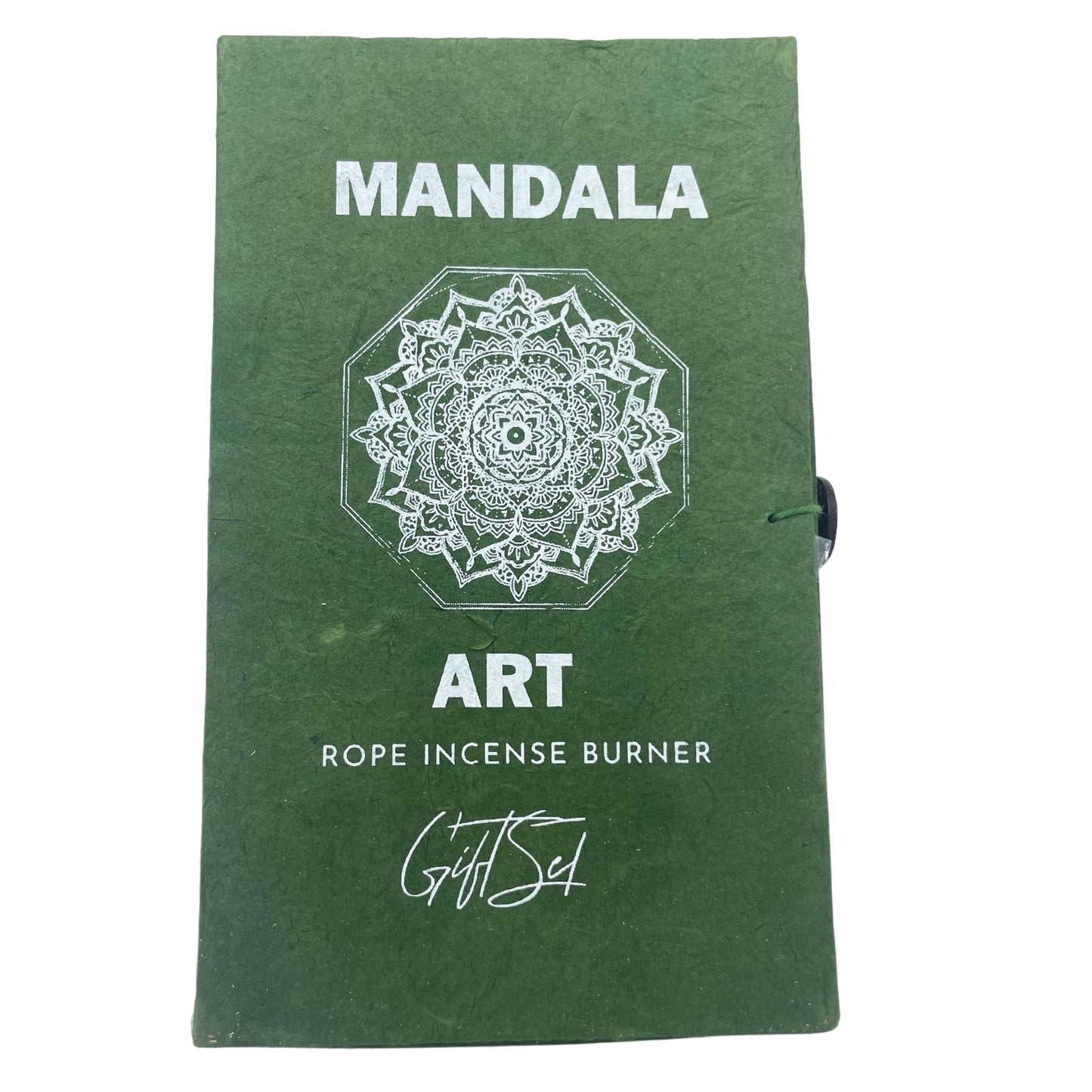 Rope Incense & Silver-Plated Holder Set — Mandala Flower