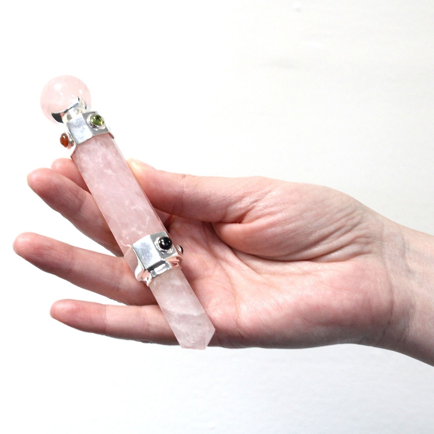 Hexagonal Crystal Healing Wand — Rock Quartz (12 cm)