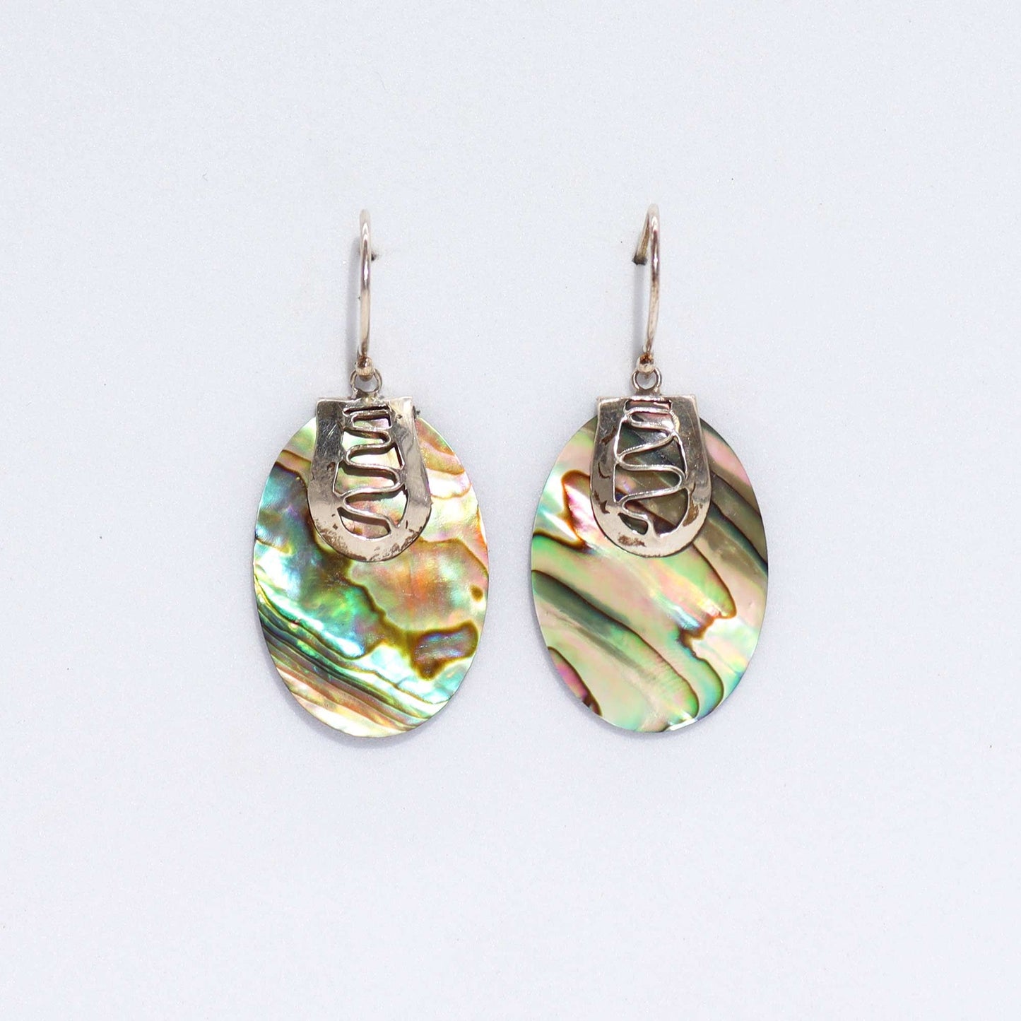 Shell & Silver Earrings - Abalone