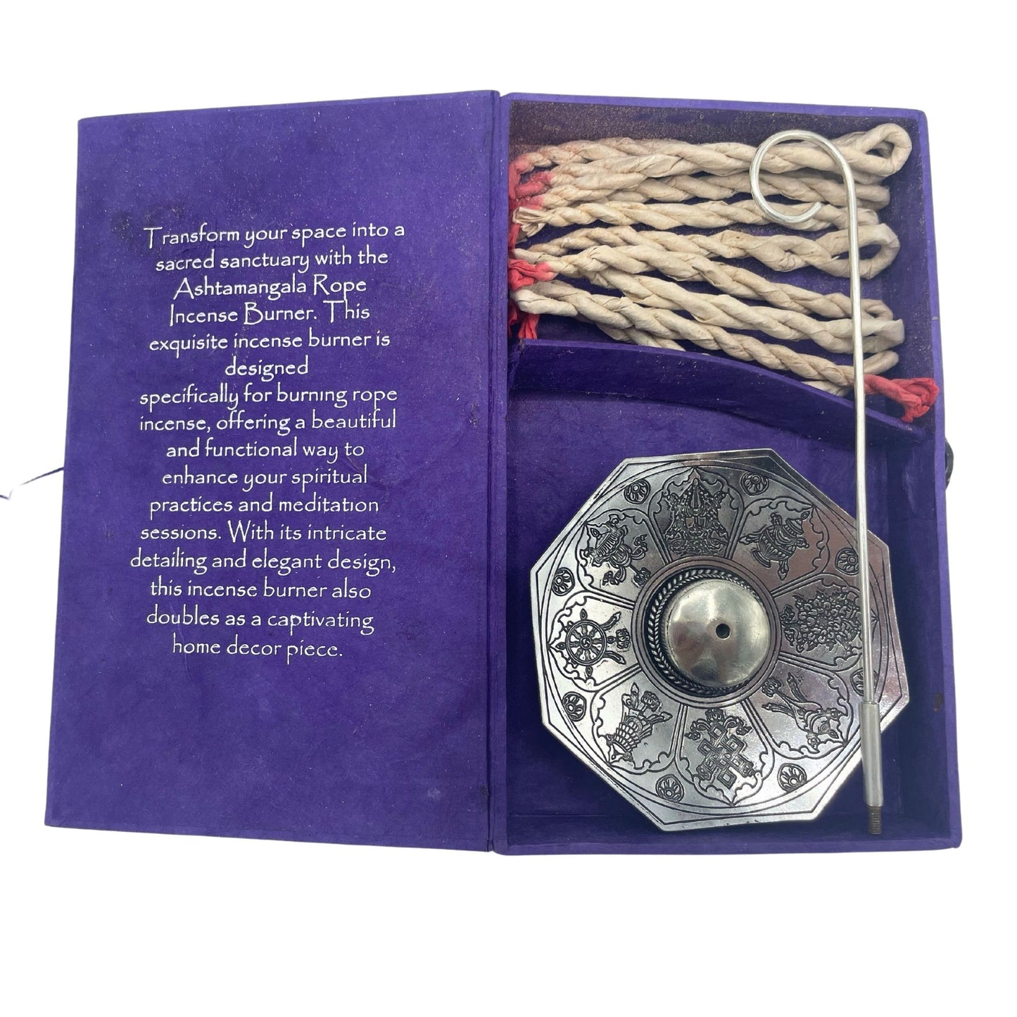 Rope Incense & Silver-Plated Holder Set — Astamangal