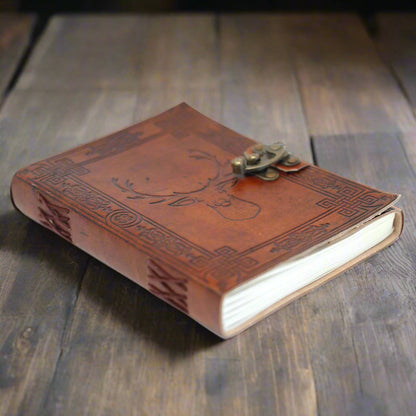 Leather Stag Notebook (6x8")