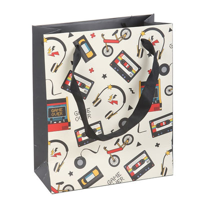 23cm Medium Retro 80s Print Gift Bag