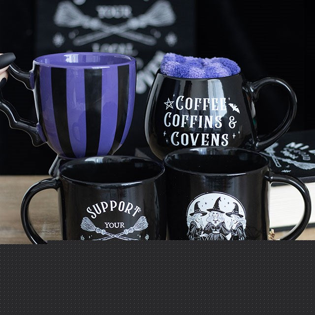 Purple &  Black Bat Wing Mug — Gothic Brew