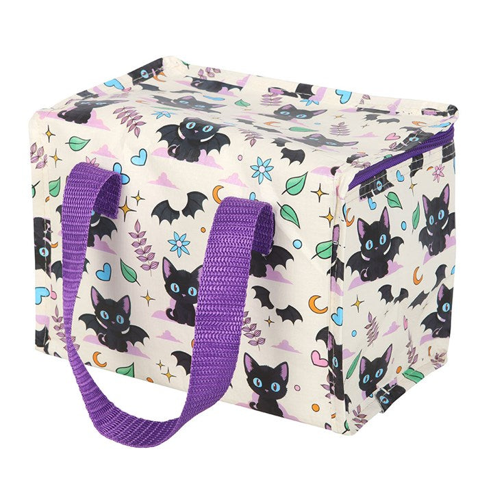 Cute and Creepy Cat Print Lunch Bag