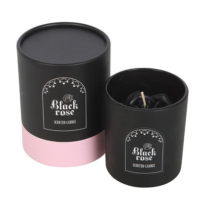 Black Rose Candle with 3D Roses