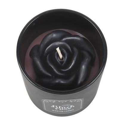 Black Rose Candle with 3D Roses