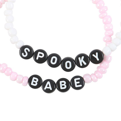 “Spooky Babe” Beaded Bracelet Set — Cute, Crypt & Chic