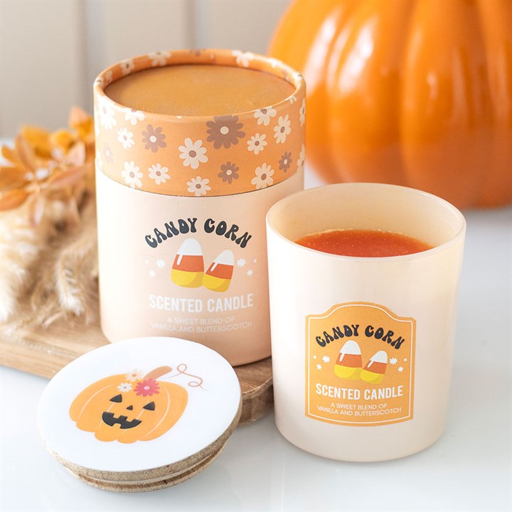Candy Corn Scented Candle — Vanilla & Butterscotch Blend