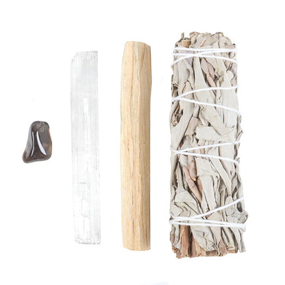 Negative Energy Smudge Kit with Hematite
