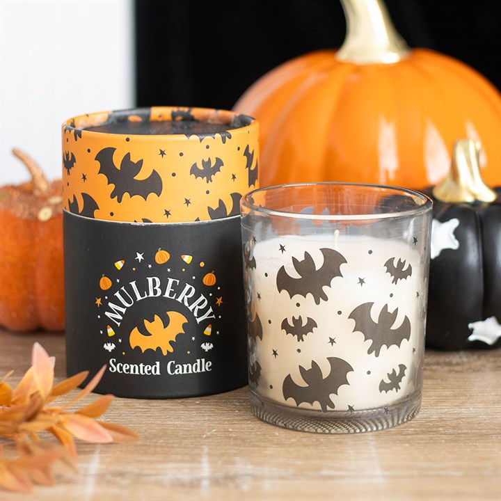 Mulberry Bat Print Candle — Halloween Edition