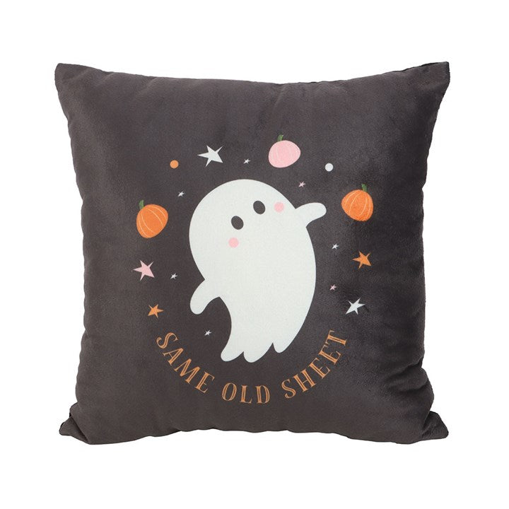 Same Old Sheet Ghost Cushion — Cosy Boo Vibes