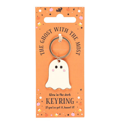 Glow-in-the-Dark Ghost Keyring — The Ghost with the Most