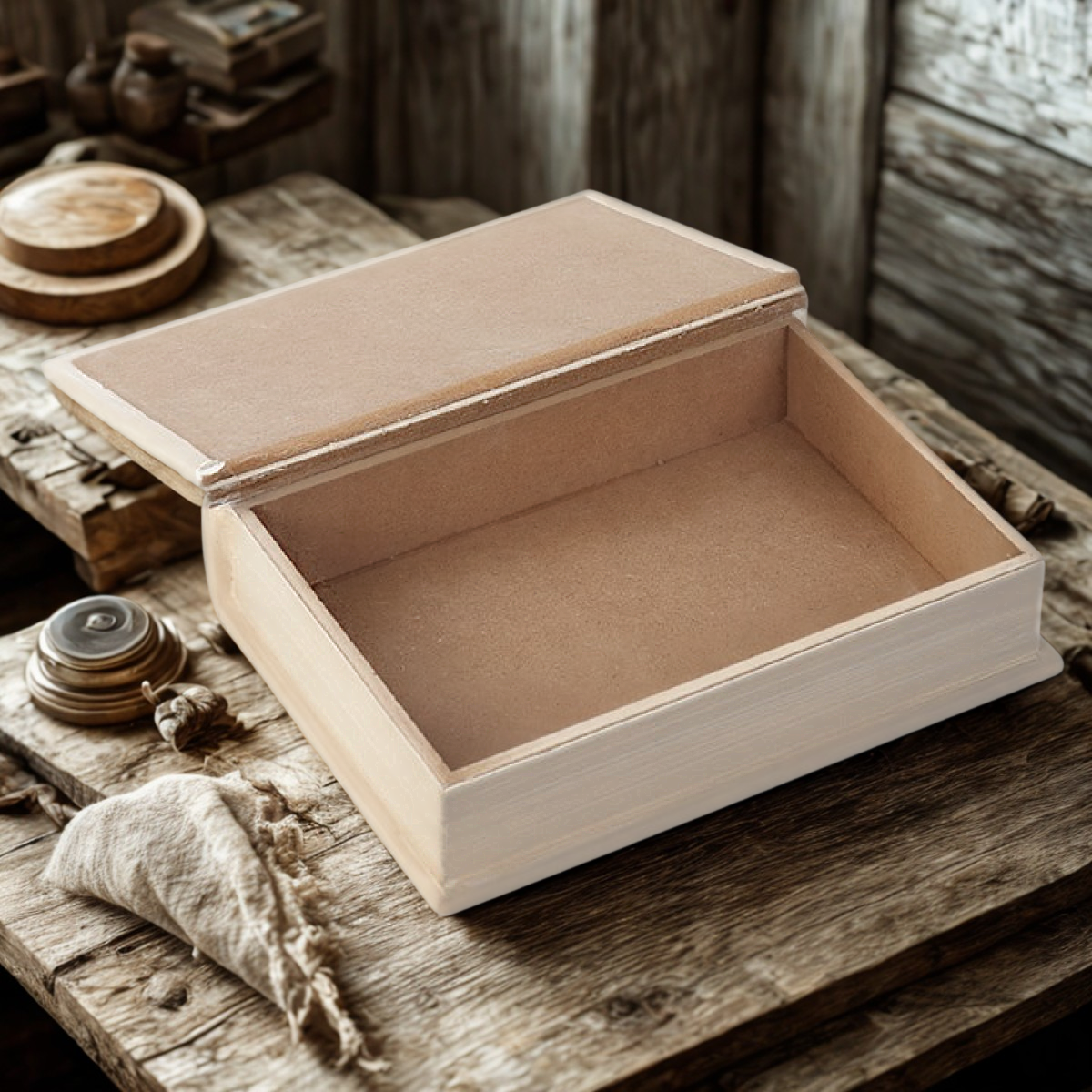 Good Vibes Secret Book Storage Box — White & Gold