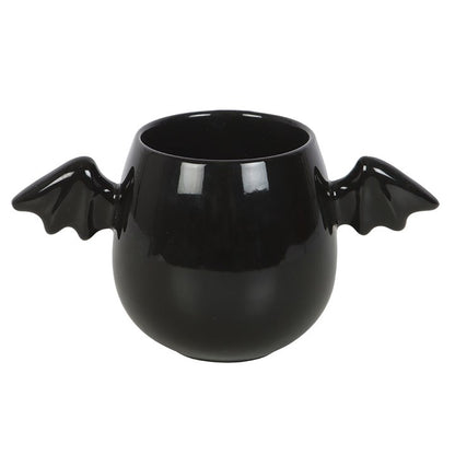 Bat’s Brew Winged Mug — 450ml Black Ceramic