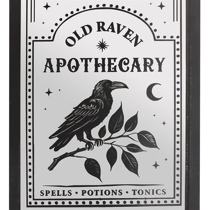Old Raven Apothecary Mirrored Wall Art