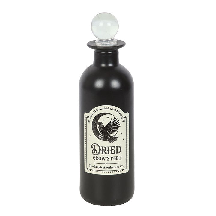Dried Crow’s Feet Potion Bottle — Gothic Apothecary Décor