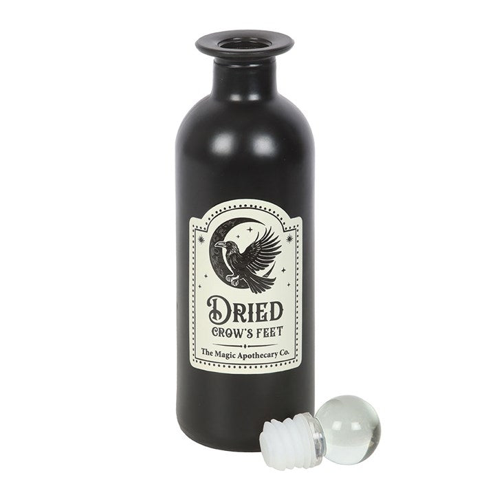 Dried Crow’s Feet Potion Bottle — Gothic Apothecary Décor