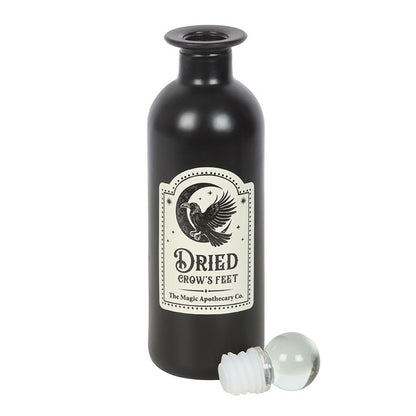 Dried Crow’s Feet Potion Bottle — Gothic Apothecary Décor