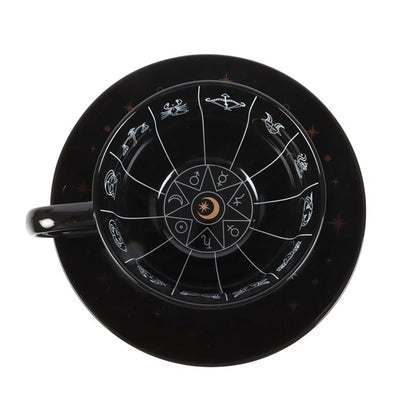 Celestial Zodiac Tasseography Teacup & Saucer (500ml)