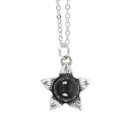 Deadly Nightshade Necklace with Black Obsidian on Greeting Card