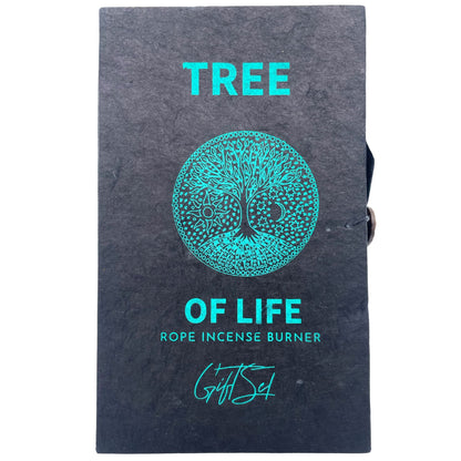 Rope Incense & Silver-Plated Holder Set — Tree of Life