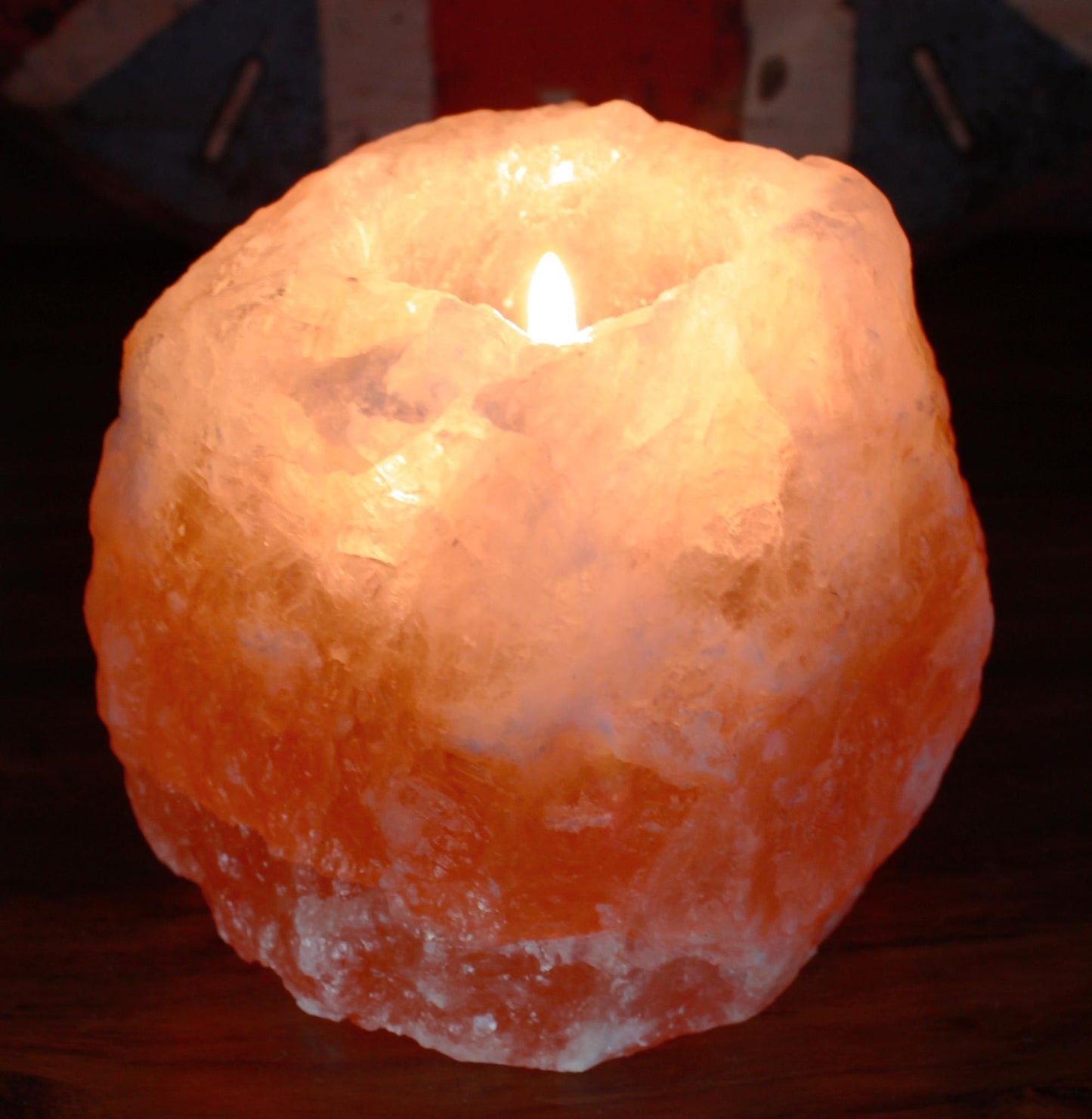 Quality Natural Salt Candle Holder