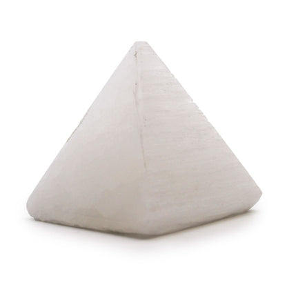 Selenite Pyramid (5 cm) — Lunar Focus