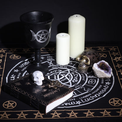 Esoteric Fringed Altar Cloth — Life, Death, Rebirth