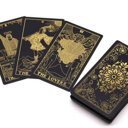 Gold Foil Tarot Set — 78 Cards with Guidebook in Gift Box