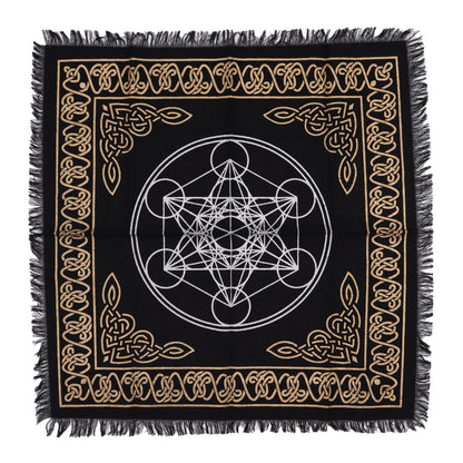 Esoteric Fringed Altar Cloth — Chakra Chart