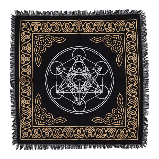Esoteric Fringed Altar Cloth — Chakra Chart