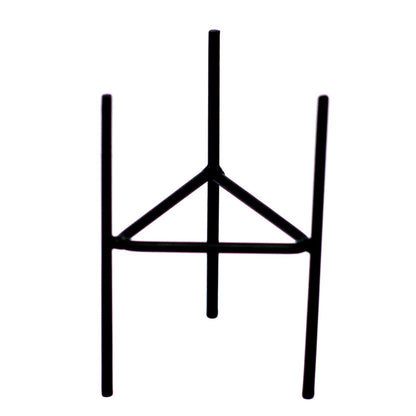 Black metal stand on a white background