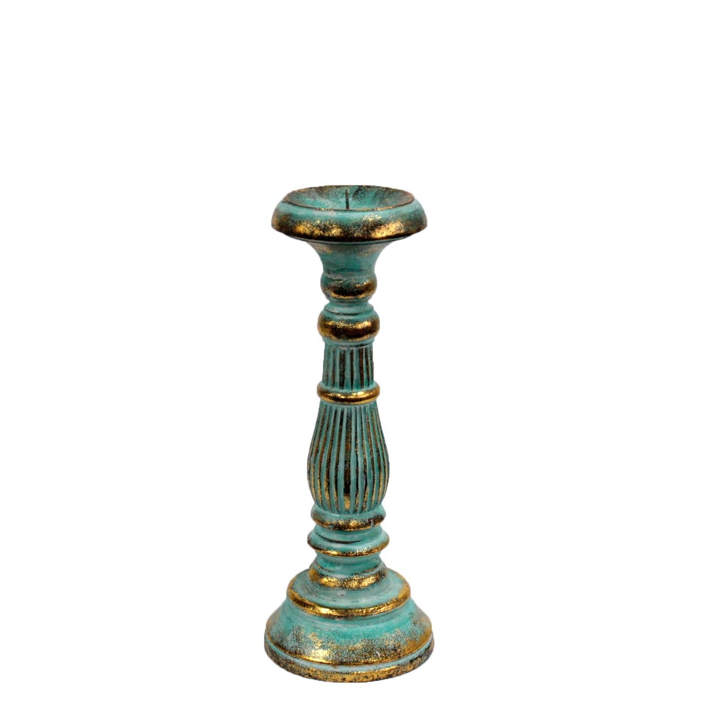Small Candle Stand – Turquoise Gold